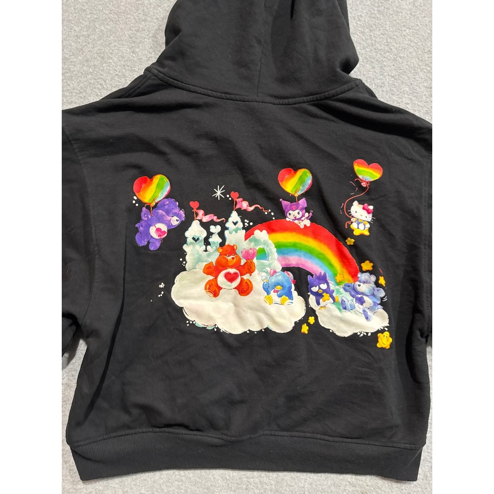 Hello Kitty and Friends x Care Bears Black Cropped Zip Hoodie Juniors L 11/13 - Picture 3 of 14